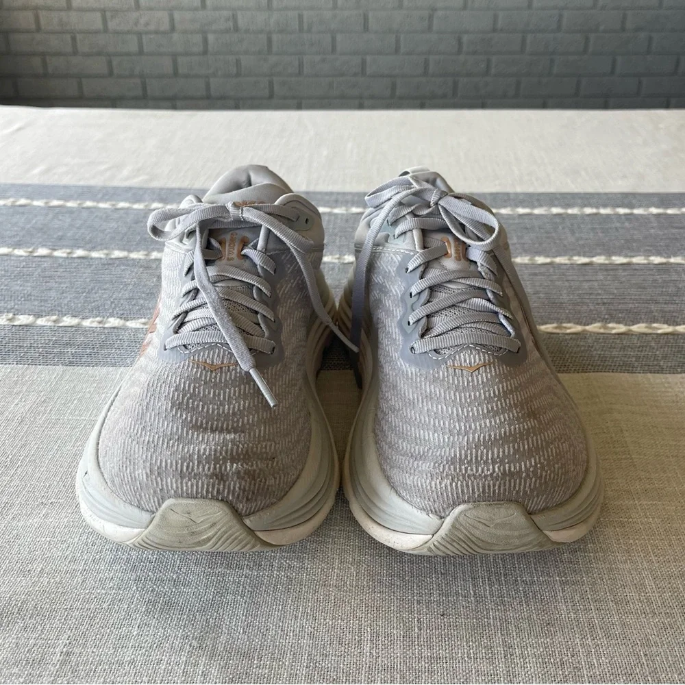 Hoka Gaviota 5 Running Shoes Light Grey Size 7.5 - Picture 4 of 8